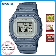 Đồng Hồ Casio W-218HC-2AVDF Dây Nhựa Nam - Mặt Vuông - WR50M