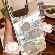 Raspberry Apple electroplated silver edge mirror phone case For Samsung A56 M15 F15 A16 A36 A54 A53 