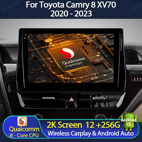 Android 15 Car Radio For Toyota Camry 8 XV70 2020 - 2023 Head Unit BT 4G LTE 5G WIFI 2DIN Qualcomm G