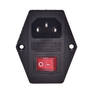 GlowingGrace เต้าเสียบปลั๊กไฟตัวผู้3ขาเต้าเสียบพร้อมสวิตช์ฟิวส์10A 3Pin 250V เต้าเสียบปลั๊กไฟตัวผู้3