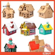ezbuy 1 Set Interactive Handmade DIY Assembly Kit Paper Creative House Shape DIY Assembly Accessories for Children