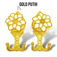 HOOK CANTELAN TALI GORDEN VARIAN MELATI GOLD PUTIH TASEL HORDENG PENGAIT HORDENG