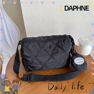 DAPHNE Messenger Bag, Down Cotton Padded Puffy Quilted Shoulder Bags, Simple Solid Color Commute Bags Women Girls