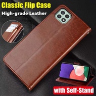 For Samsung Galaxy Wide 5 6.6 inch SM-E426S SM-A226L Leather Case Vintage Wallet Simple Folding Flip