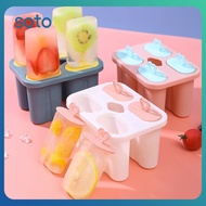 ♫ Ice Cream Mold 4 Ice Popsicle Mold Set Popsicle Ice Cream Mold Ice Tray Diy Ice Cream Reusable With Stick Kawaii Kitchen Tool