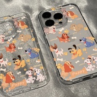 Phone Phone Case Suitable for iPhone Full Screen Puppy 15/14promax12/11 Transparent xr/xsmax Soft Co
