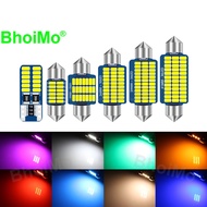 BhoiMo Led Festoon 24SMD T10 W5W 3W C3W Car dome signal indicator interior 36mm C10W C5W 31mm 28MM 39mm 41mm 3014 park door read lamp license plate Light Rear trunk Park Bulb DC12V