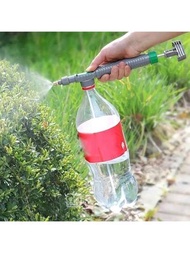 1個高壓氣泵手動噴霧器可調式飲料瓶噴頭噴嘴花園澆水工具噴霧器農業工具