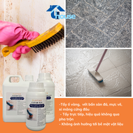 (ĐỌC KĨ MÔ TẢ)Nước tẩy đa năng các bề mặt đásàn nhàtẩy hồ vữa xi măng làm mới gạch Lotux X21