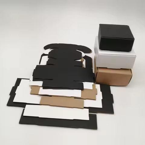 50pcs White/Black/kraft Paper Gift Box Kraft Paper Box for Gifts Birthday Party Wedding Candy Box St