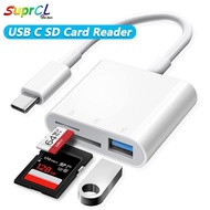 USB C SD Card Reader, USB C Micro SD Card Reader, Supports SD/Micro SD, Compatible for i-Pad Pro, samsung Galaxy S10/S9 xiaomi and More