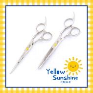 กรรไกรตัดผมและกรรไกรซอยผมสแตนเลส WING 6.5 นิ้ว Japan Steel WING PROFESSIONAL SCISSORS สีเงิน 1 คู่ 2 ชิ้น ใหม่ คุณภาพดี