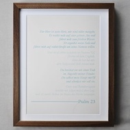 「活字手工印刷」德文版聖經的詩篇23篇
