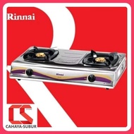 RINNAI Kompor 2 Tungku Rinnai Stainless RI 522 E Rinnai 522E Terlaris