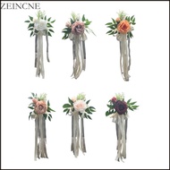 Zein 6Pcs Elegant Artificial Flower Chair Decorations for Wedding Aisle Pews Ornament
