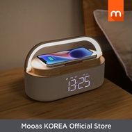 mooas Sunrise 15W Fast Wireless Charging Speaker Nightlight, Adjustable brightness, Bedroom light, Alarm Clock LED Display Nightlight