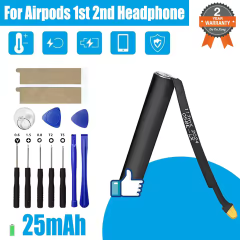 Replacement Battery A1604 For Airpods 2nd A1604 A1602 A1523 A1722 A2032 A2031 Earphone Bluetooth + F