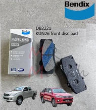 Original Bendix DB2221 Toyota Hilux KUN25 KUN26 GUN125 GUN126 Front disc pad brake pad Metal King (d