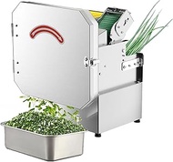 Commercial Scallion Slicer, 200W Electric Vegetable Chopper with 2 Speed & Length Adjustable, 150kg/