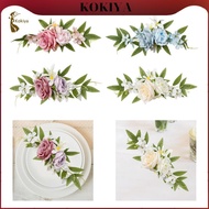 [kokiya] Wedding Arch Flower Artificial Floral Swag Romantic Lightweight Aisle Bench Flower Decorati
