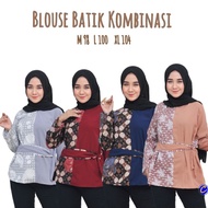 blouse batik kombinasi atasan wanita