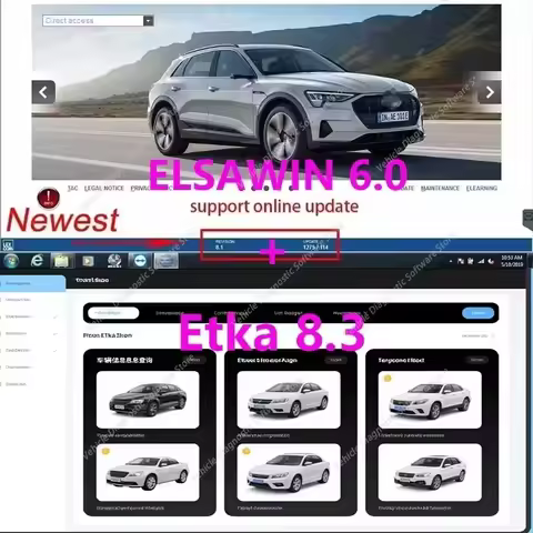 2026 HOT elsawin 6.0 with etka 8.3 software Newest Repair Software Group Vehicles Electronic Parts C