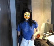 Polo Ralph Lauren 藍色針織短袖Polo衫