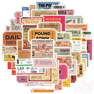 50Pcs/Set ❉ Retro Airline Tickets Plane Tickets Cinema Tickets Stickers ❉ DIY Fashion Luggage Laptop