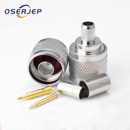 N-Type 50-3 RF Coaxial Connector N Male Connector for RG58 RG142 RG400 LMR195 2Wju