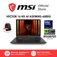 MSI Vector 16 HX AI Gaming Laptop - Intel Core Ultra 9 processor - NVIDIA GeForce RTX5070Ti - 16" QH