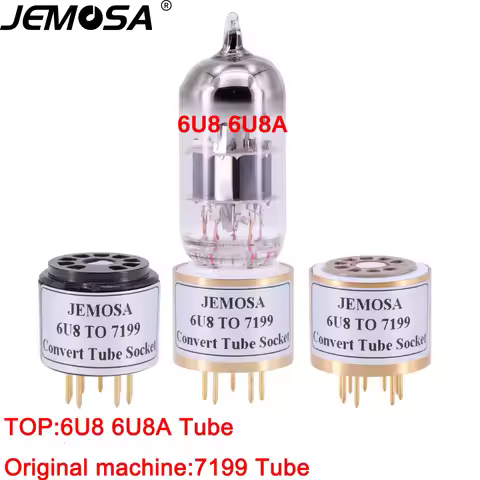1PC 9PIN Tube Socket 6U8A 6U8 TO 7199 Tube (bottom) DIY Audio Vacuum Tube Amplifier Convert Socket A