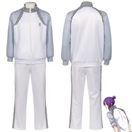 Anime màu xanh khóa áo Bộ đồ tập luyện isagi yoichi bachira meguru cosplay Bộ đồ thể thao trắng dài
