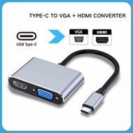 2 IN 1 USB C To HDMI 4K VGA Adapter USB 3.0 Type C USB-C to VGA HDMI Video Adapter Converter