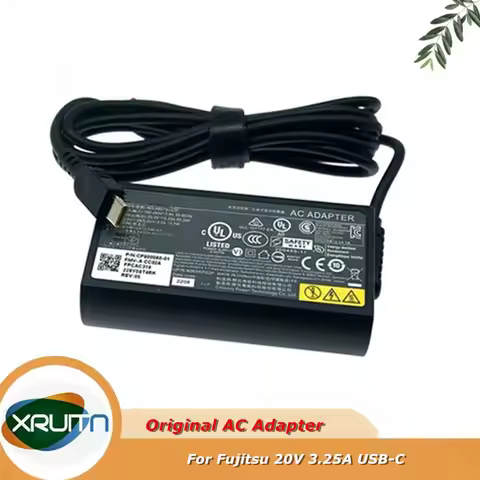 Original ADLX65YSCC2F ADLX65YSCC3F 65W 20V 3.25A USB-C Type C AC Adapter Charger for Fujitsu Laptop
