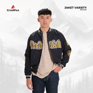 CREDIFOX Men's bomber jacket varsity baseball jacket full embroidered taslan baseball jacket/ baseba
