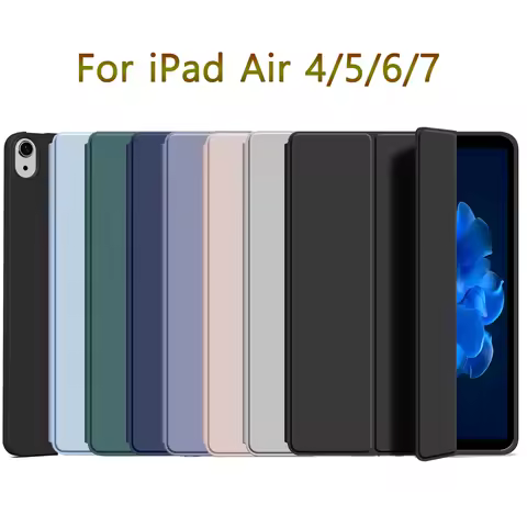For iPad Air 4/5/6/7 Soft Silicone Case,For iPad 4th 5th 6th 7th Generation 2020 2022 2024 2025 PU L