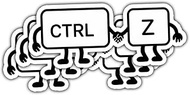 (3psc) Ctrl Z Sticker, Ctrl z Cute Couple Sticker, Meme Computer Keyboard Stickers, Funny Work Offic