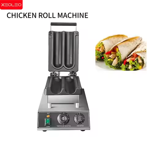 XEOLEO Electric Mexico Chicken Rolls Maker 1500W Barbecue Burrito Machine Chicken Rolls Waffle Maker