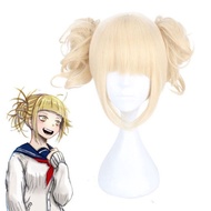 My Hero Academia Himiko Toga Light Blonde Ponytail Cosplay Wig Cap CostumeProp