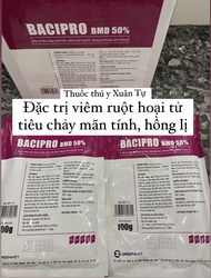 [ THÚ Y ] Bacipro BMD 50% 100g - Viêm ruột hoại tử trên xuất huyết ruột- phồng ruộtan toàn cho gà đẻ