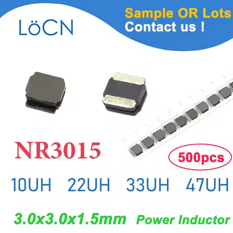500Pcs NR3015 SMD Inductor Power Shielded Wirewound 10UH 22UH 33UH 47UH 3.0x3.0x1.5 Power Inductors 