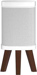 Wooden Speaker Desk Stand for Sonos One, One SL, Play 1 Speaker Stand Desktop Table Stand Holder with Anti-Slip Pad for Sonos Speakers, White