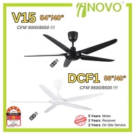 Inovo V15 DCF1 56"/54"/40" Remote DC motor Ceiling Fan 5 blades Ceiling Fan (CFM8000~9500)
