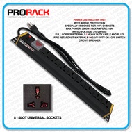 PRORACK 8 Slot Metal Body Power Distribution Unit (PDU) for 19" Data Cabinet Rack High Quality Unive