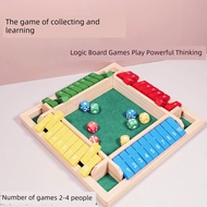 mainan mainan budak perempuan Wooden Four-Sided Number Logical Thinking Training Game