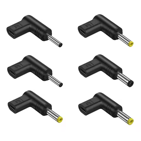 12V Type C To DC Jack Plug Charging Adapter PVC Power Jack Connector Universal PD Type-C To DC Multi