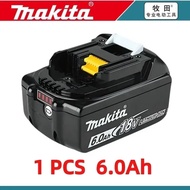 100% Original Makita Rechargeable Battery, Replaceable LED Lithium-ion, 6.0Ah 18V BL1860B BL1860 BL1
