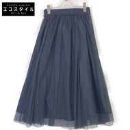 Blue Label Crestbridge [僅限指定門市有售] 2012 海軍藍 Crestbridge 格紋五向薄紗裙，36 碼 [二手]