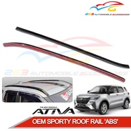 PERODUA ATIVA 2021-2023 SPORTY ROOF RAIL OEM ROOF BAR 'ABS' (BLACK) '2 PC/SET'