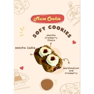 *Muse Cookie* Assorted 2pcs Matcha Cranberry S'more Cookies with individual packaging (freshly baked)